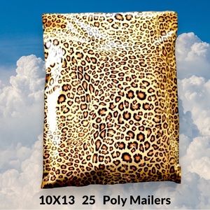 ( Quantity 25 10x13 ) Leopard Animal Print Poly Mailers Bag Shipping Envelope